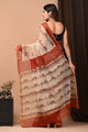 Exclusive Hand Block Printed Kota Doria Saree