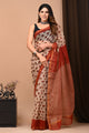 Exclusive Hand Block Printed Kota Doria Saree CMSRE06SV0148