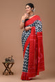 Printed Pure Cotton Mulmul Saree With Blouse