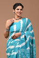 Printed Pure Cotton Mulmul Saree With Blouse