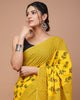 Printed Pure Cotton Mulmul Saree With Blouse