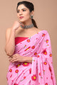 Printed Pure Cotton Mulmul Saree With Blouse