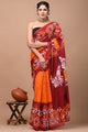 Printed Pure Cotton Mulmul Saree With Blouse