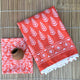 Printed Pure Cotton Mulmul Saree With PomPom Lace