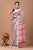 Block Printed Cotton linen Saree With Unstiched Blouse