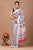 Block Printed Cotton linen Saree With Unstiched Blouse