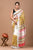 Block Printed Cotton linen Saree With Unstiched Blouse