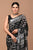 Block Printed Cotton linen Saree With Unstiched Blouse