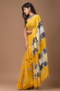 Pure Silk Blend Assam Silk Saree CMSRE05SV0044