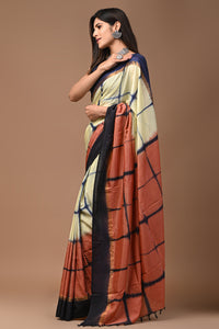 Tie and Dye Assam Silk Saree CMSRE05SV0045