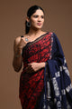 Geometrical Printed Multi Shade Assam Silk Saree