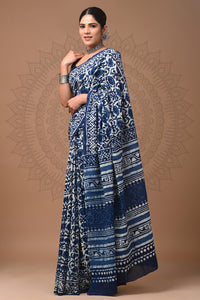 Hand Block Printed Pure Cotton Saree